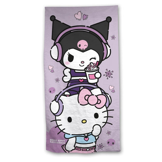 HELLO KITTY - Hello Kitty & Kuromi - Serviette de Plage 70x140cm
