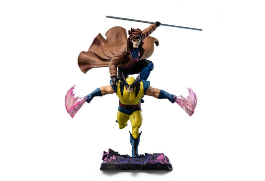 Iron Studios - Deluxe Art Scale 110 - Marvel - X-Men ’97 - Gambit et Wolverine Statue 29cm