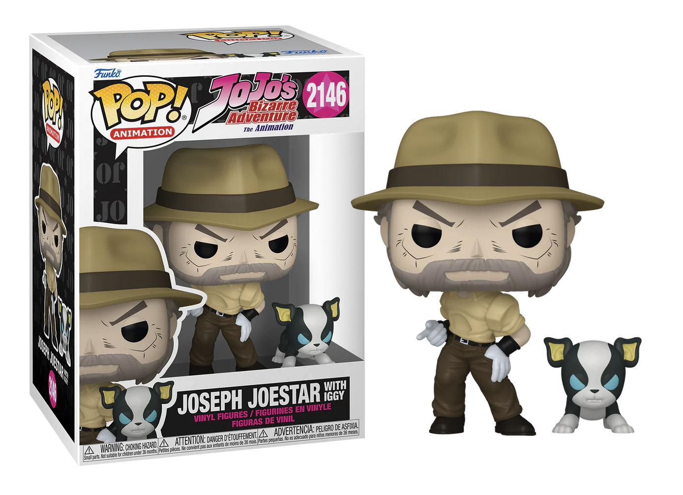 JOJO PART 3 - POP & Buddy N° 2146 - Joseph Joestar & Iggy
