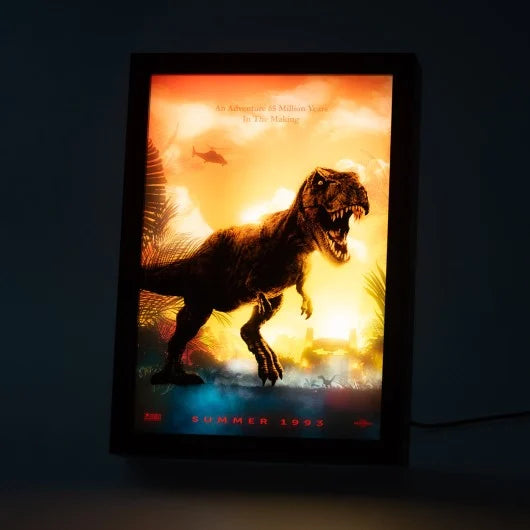 JURASSIC PARK - Cadre Lumineux LED 28x20x5cm