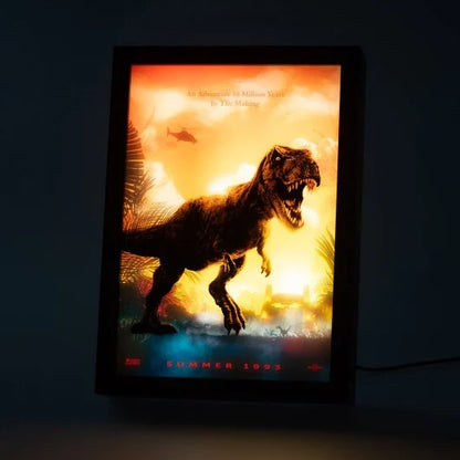 JURASSIC PARK - Cadre Lumineux LED 28x20x5cm