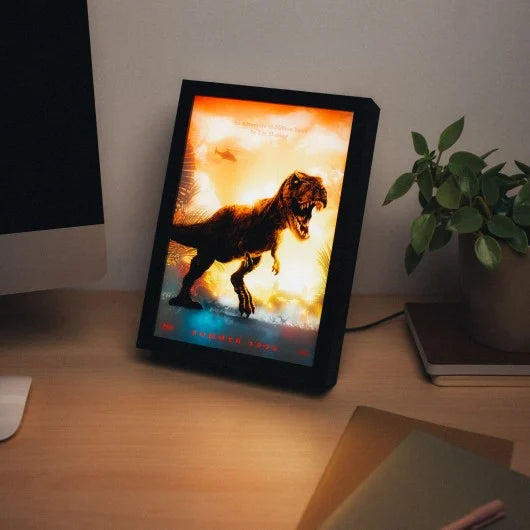 JURASSIC PARK - Cadre Lumineux LED 28x20x5cm