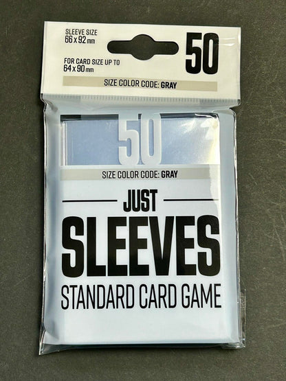 JUST SLEEVES - SACHET DE 50 PROTÈGES CARTES STANDARD TRANSPARENT 66 X 92 MM