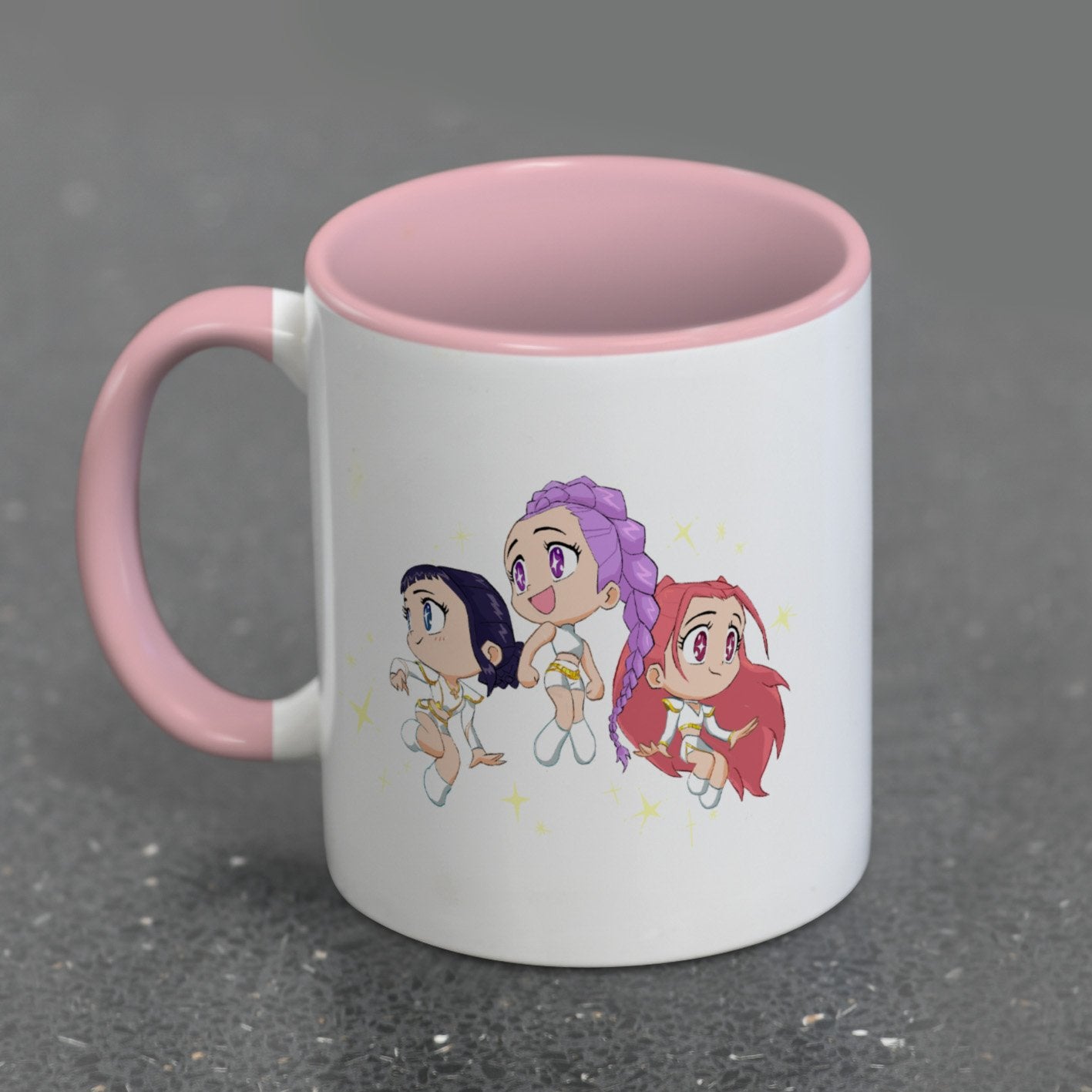 K-POP DEMON HUNTERS - Huntrix Chibi - Mug interieur Coloré 325ml