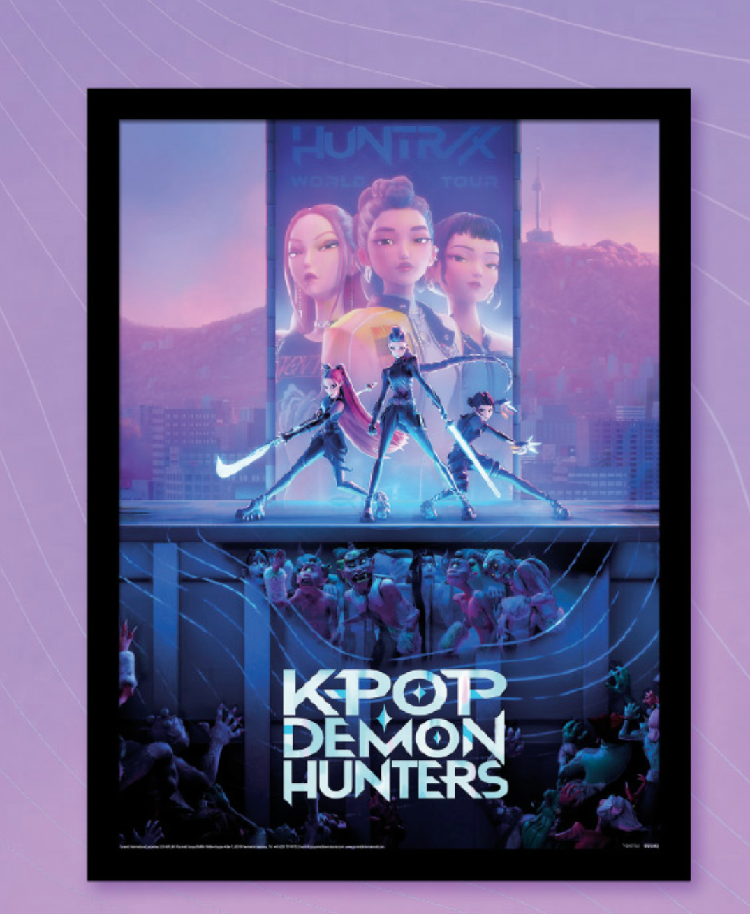 K-POP DEMON HUNTERS - Key Art - Impression Encadrée 45x35cm