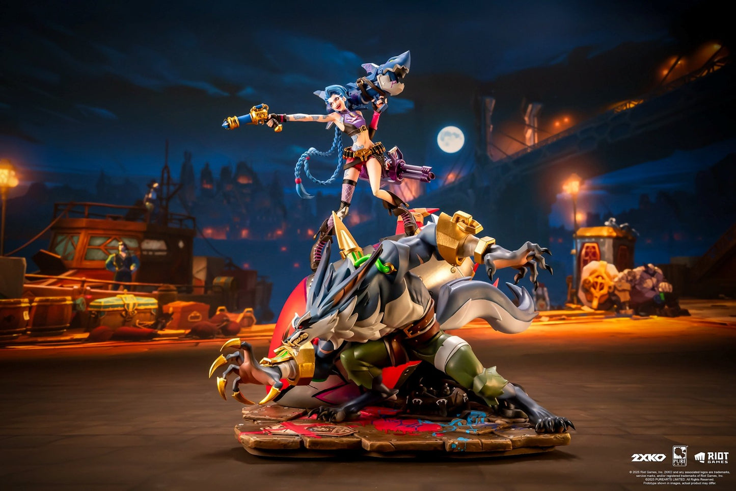 LEAGUE OF LEGENDS - Jinx & Warwick - Statuette Diorama 1/10 37cm