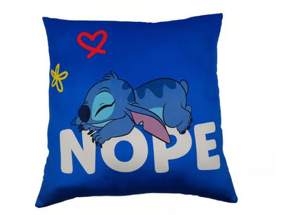 LILO AND STITCH - DOUBLE-SIDED STITCH CUSHION "NOPE" (40X40CM)