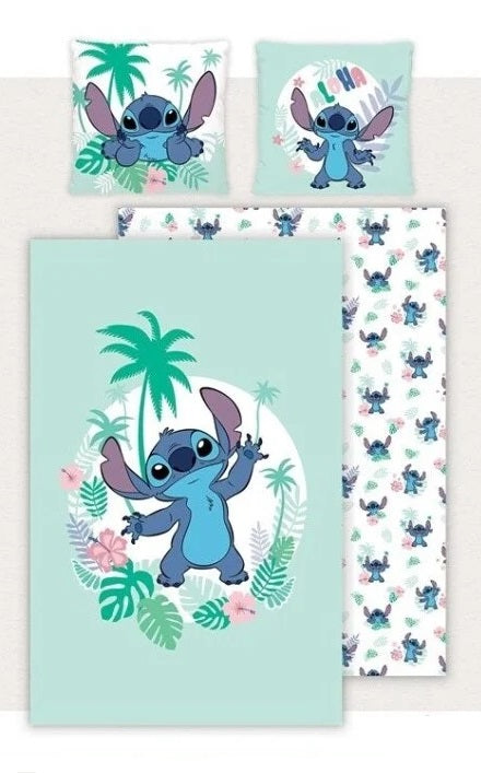 LILO ET STITCH - HOUSSE DE COUETTE EN POLYCOTON ALOHA STITCH (140X200CM + 65X65CM)