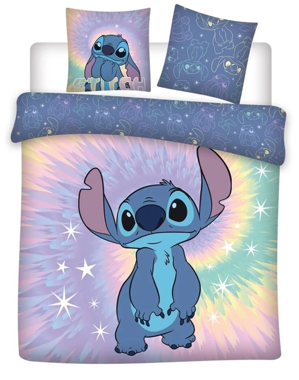 LILO AND STITCH - STAR POLYKATOENEN DEKBEDOVERTREK (240X220CM + 2X 63X63CM)