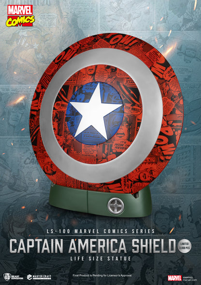 MARVEL - Bouclier de Captain America - Statuette Life Size 64cm