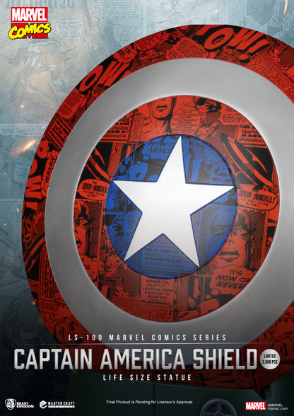 MARVEL - Bouclier de Captain America - Statuette Life Size 64cm
