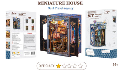 MINIATURE HOUSE - DIY -Agence de Voyages de l'Âme -97pc +Eclairage LED