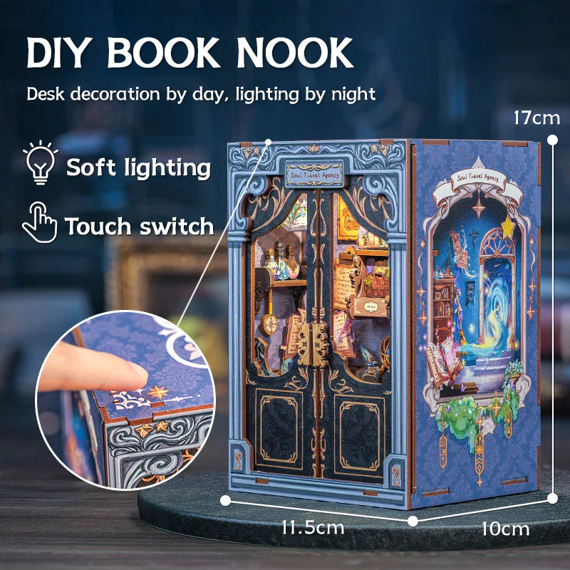 MINIATURE HOUSE - DIY -Agence de Voyages de l'Âme -97pc +Eclairage LED