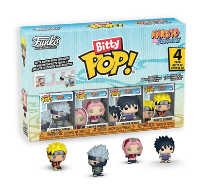 NARUTO SHIPPUDEN - Bitty Pop 4 Pack 2.5cm - Team 7 avec Chase