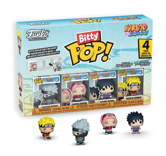 NARUTO SHIPPUDEN - Bitty Pop 4 Pack 2.5cm - Team 7 avec Chase