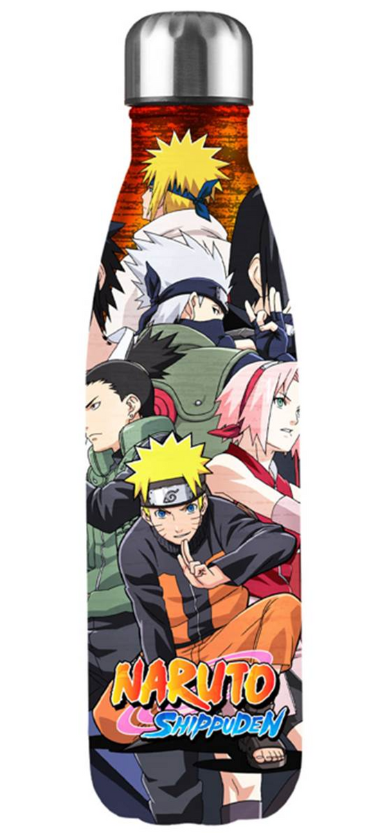 Naruto Shippuden - Bouteille d'eau en métal isotherme Personnages de Konoha 500ml