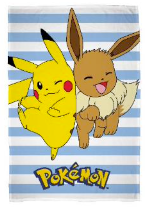 Nintendo - Pokémon - Pikachu and Eevee Fleece Throw 100 x 140cm