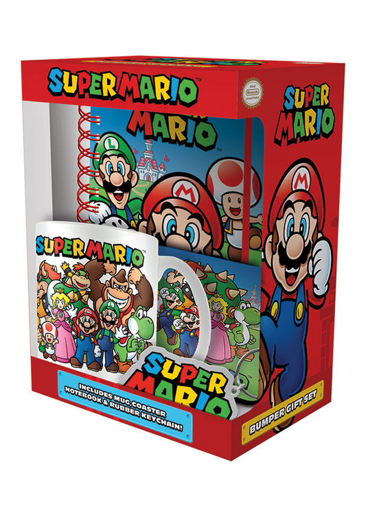 Nintendo - Super Mario - Cadeauset: Mok, notitieboekje, onderzetter en sleutelhanger