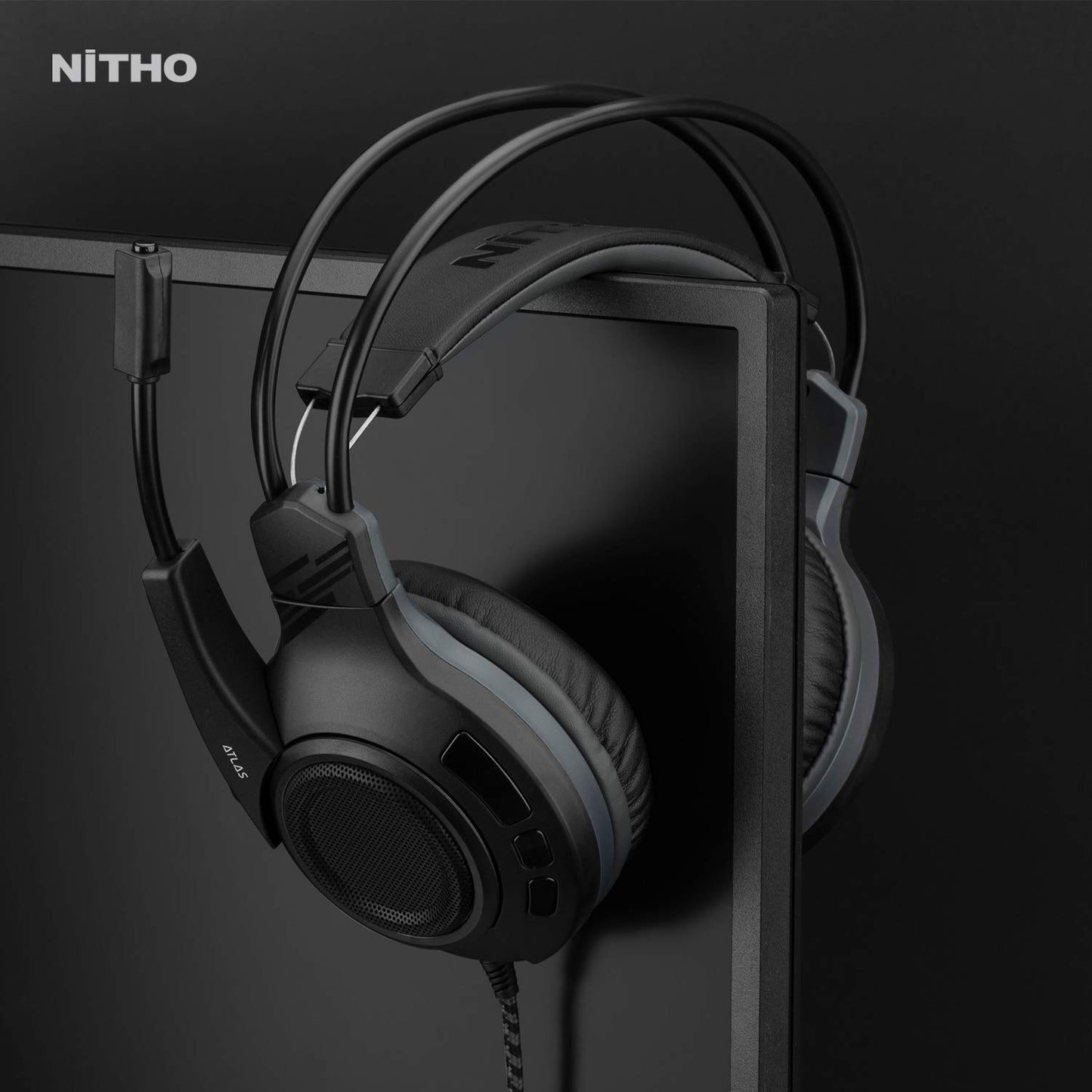 Nitho - Casque de jeu stéréo filaire Atlas 7.1 Noir pour PC, PS4/PS5, Xbox One, Xbox Series S|X, Nintendo Switch