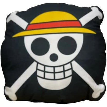 ONE PIECE - DECORATIVE VELBOA CUSHION STRAW HAT FLAG 33CM