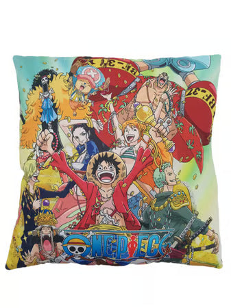 ONE PIECE - LUFFY AND CREW DOUBLE-SIDED CUSHION (40X40CM)