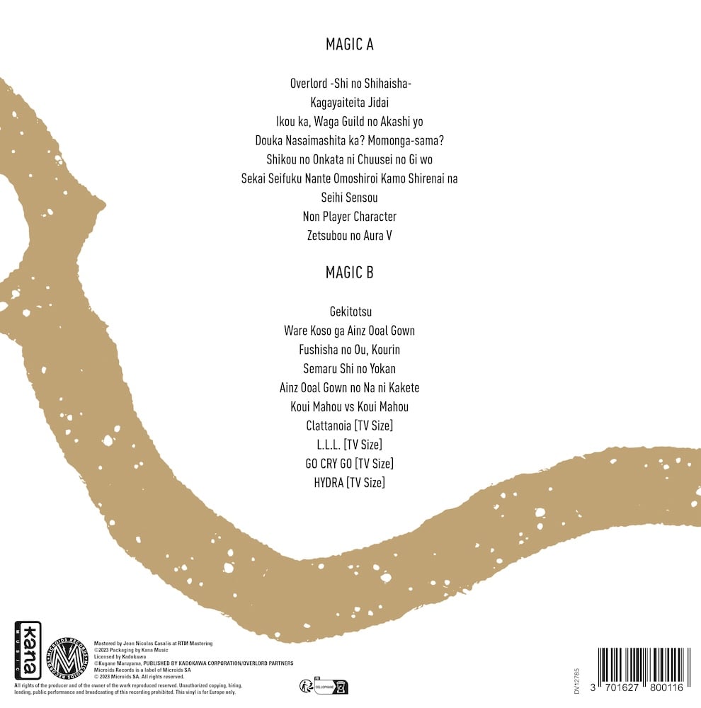 OVERLORD - Vinyle Original Soundtrack