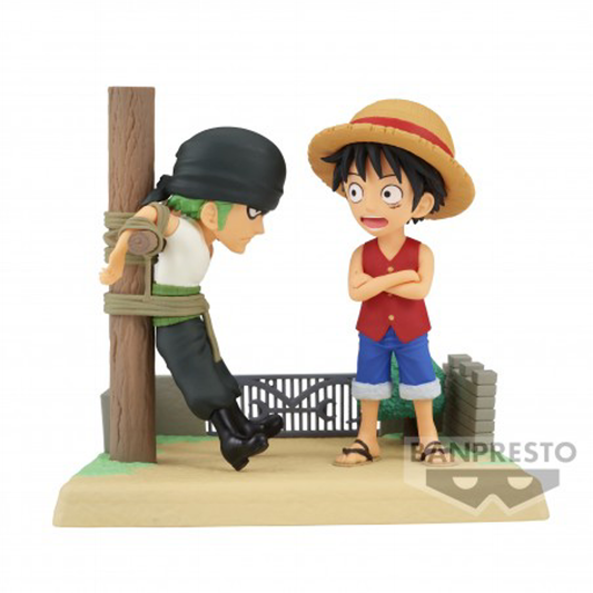 One Piece WCF - Log Stories - Monkey D. Luffy & Roronoa Zoro Statue 7cm
