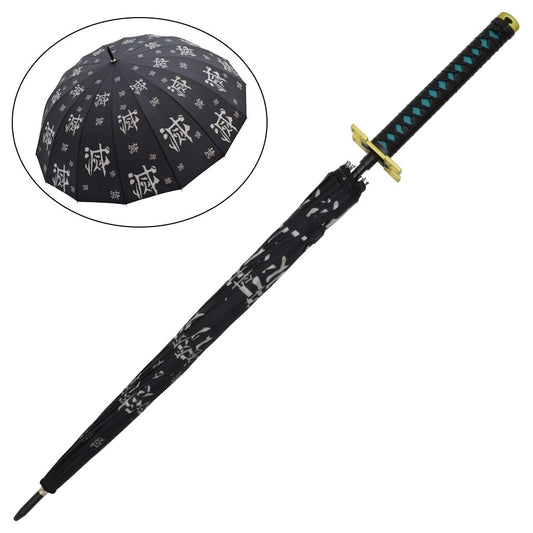 PARAPLUIE AVEC POIGNÉE DE STYLE KATANA DE MUICHIRO TOKITO DEMON SLAYER - KIMETSU NO YAIBA