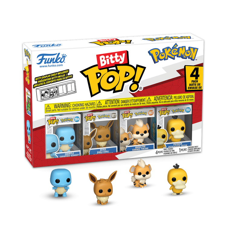 POKEMON - Bitty Pop 4 Pack 2.5cm - Carapuce
