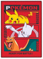 POKÉMON - COUVERTURE EN POLAIRE PIKACHU, MEWTO ET DRACAUFEU (100X140CM)