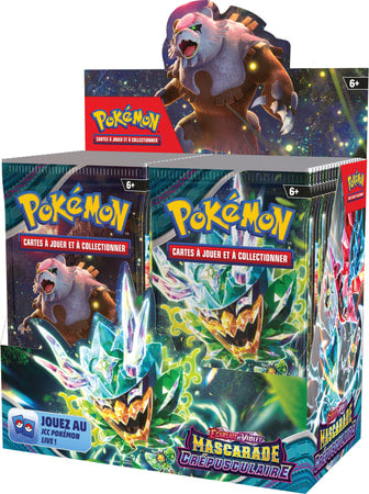 POKÉMON JCC - ÉCARLATE ET VIOLET - PACK DE BOOSTER MASCARADE CRÉPUSCULAIRE (DISPLAY X36)