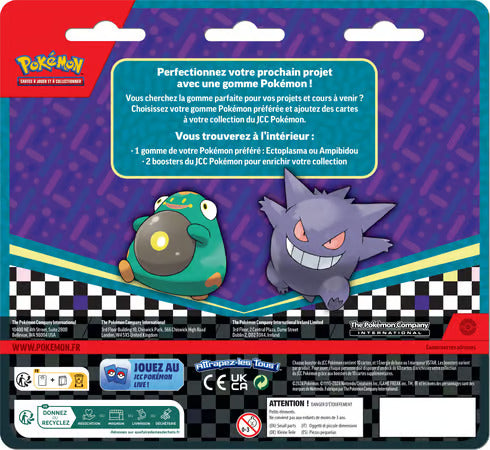 POKÉMON JCC : ENSEMBLE RENTRÉE DES CLASSES GOMME + 2 BOOSTERS 2024