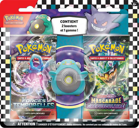 POKÉMON JCC : ENSEMBLE RENTRÉE DES CLASSES GOMME + 2 BOOSTERS 2024