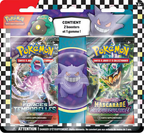 POKÉMON JCC : ENSEMBLE RENTRÉE DES CLASSES GOMME + 2 BOOSTERS 2024