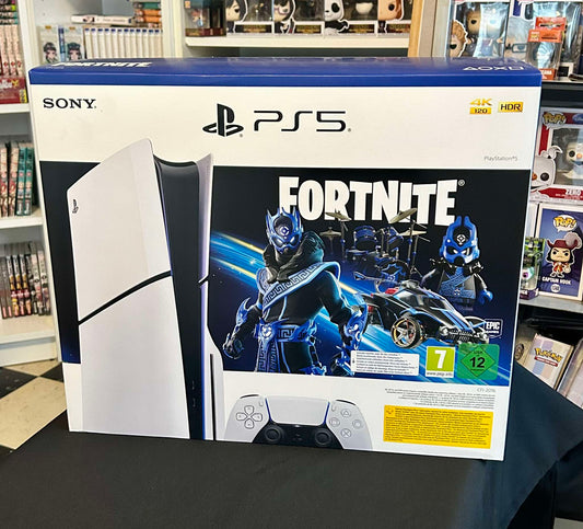 PlayStation 5 White (Slim Model) Fortnite Cobalt Star Bundle