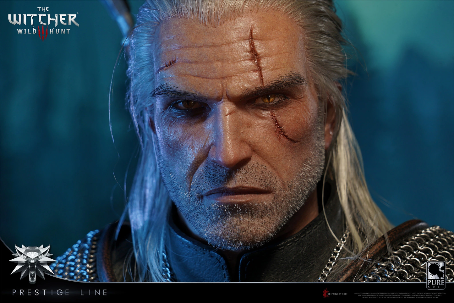 PureArts - 1:2 Scale Statues - Prestige Line - The Witcher 3 - Wild Hunt - Geralt de Riv Statue 110cm