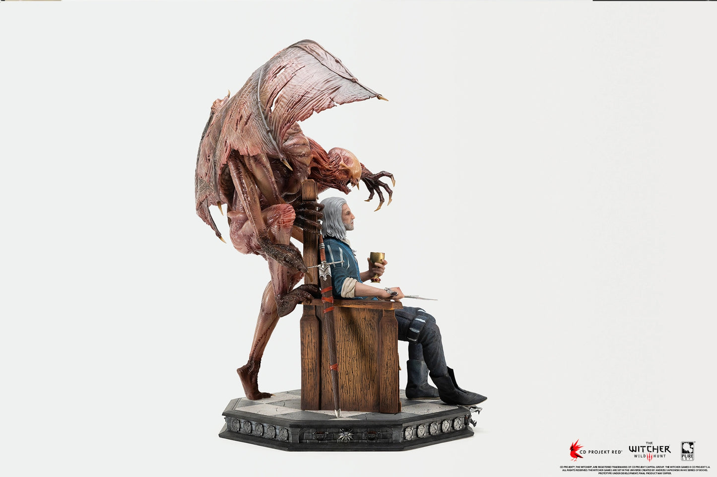 PureArts - 1:4 Scale DELUXE Statues - The Witcher 3 - Wild Hunt - Geralt Statue 60cm