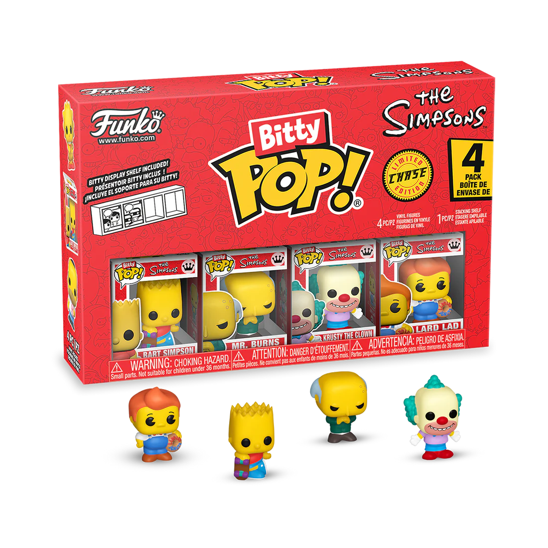 SIMPSONS - Bitty Pop 4 Pack 2.5cm - Bart