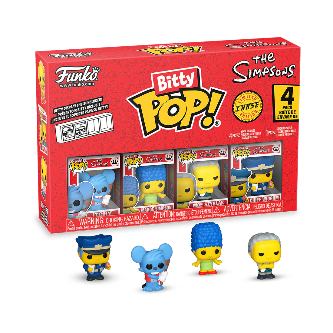 SIMPSONS - Bitty Pop 4 Pack 2.5cm - Itchy