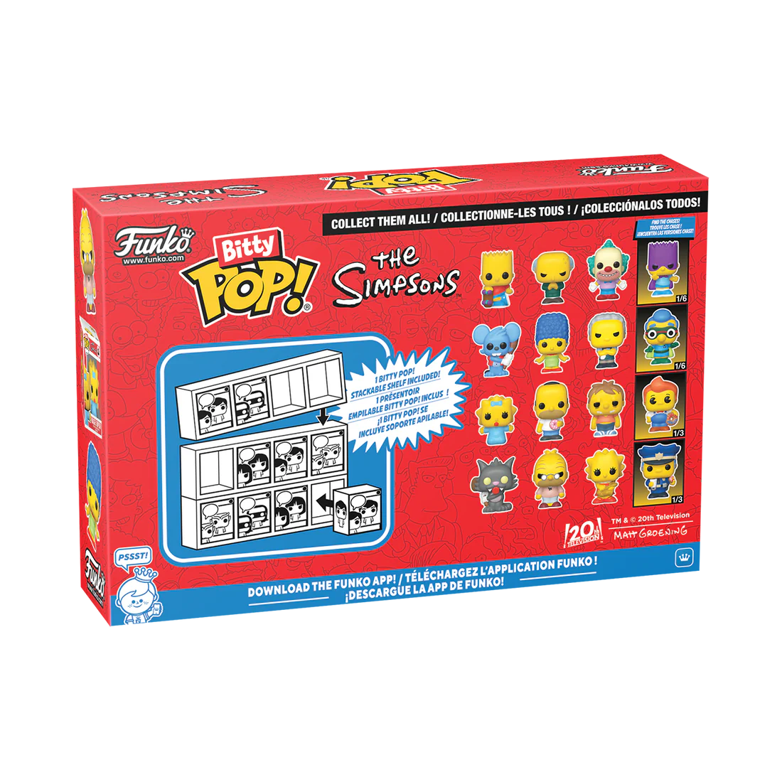 SIMPSONS - Bitty Pop 4 Pack 2.5cm - Scratchy