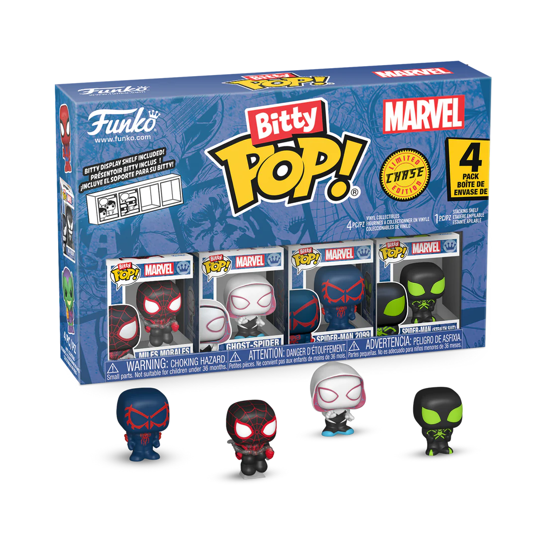 SPIDER-MAN - Bitty Pop 4 Pack 2.5cm - Miles Morales
