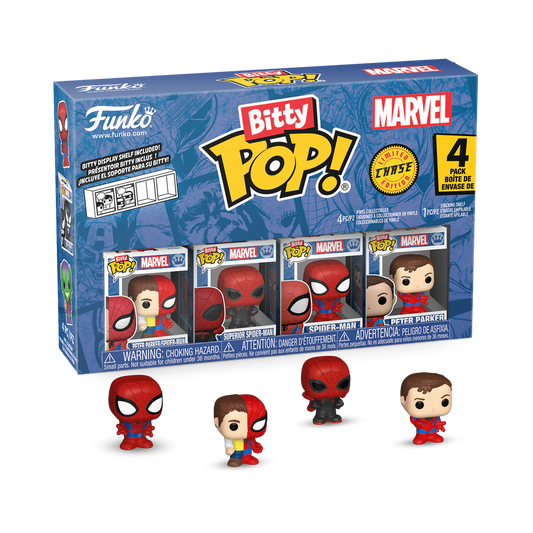 SPIDER-MAN - Bitty Pop 4 Pack 2.5cm - Parker Split