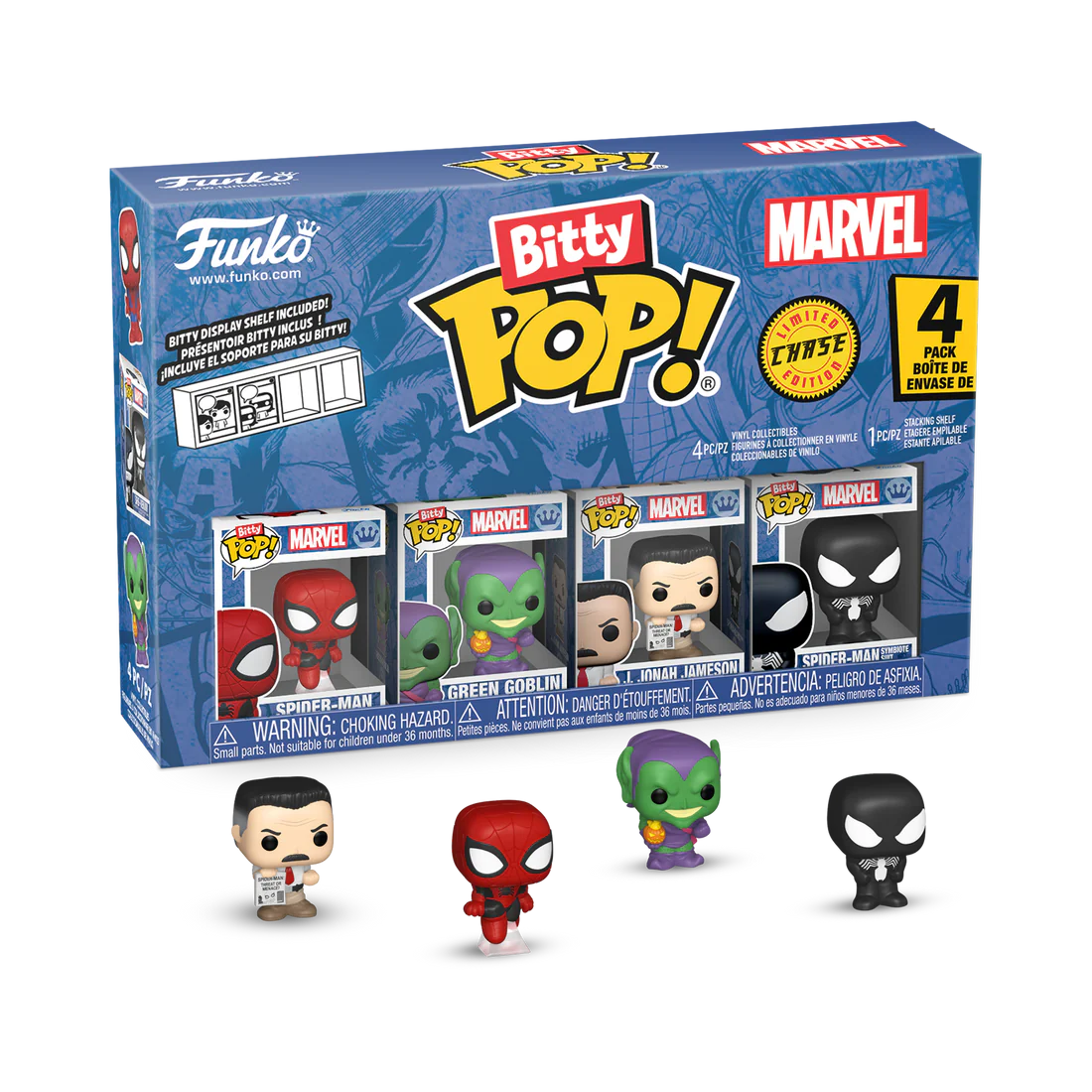 SPIDER-MAN - Bitty Pop 4 Pack 2.5cm - Spider-Man