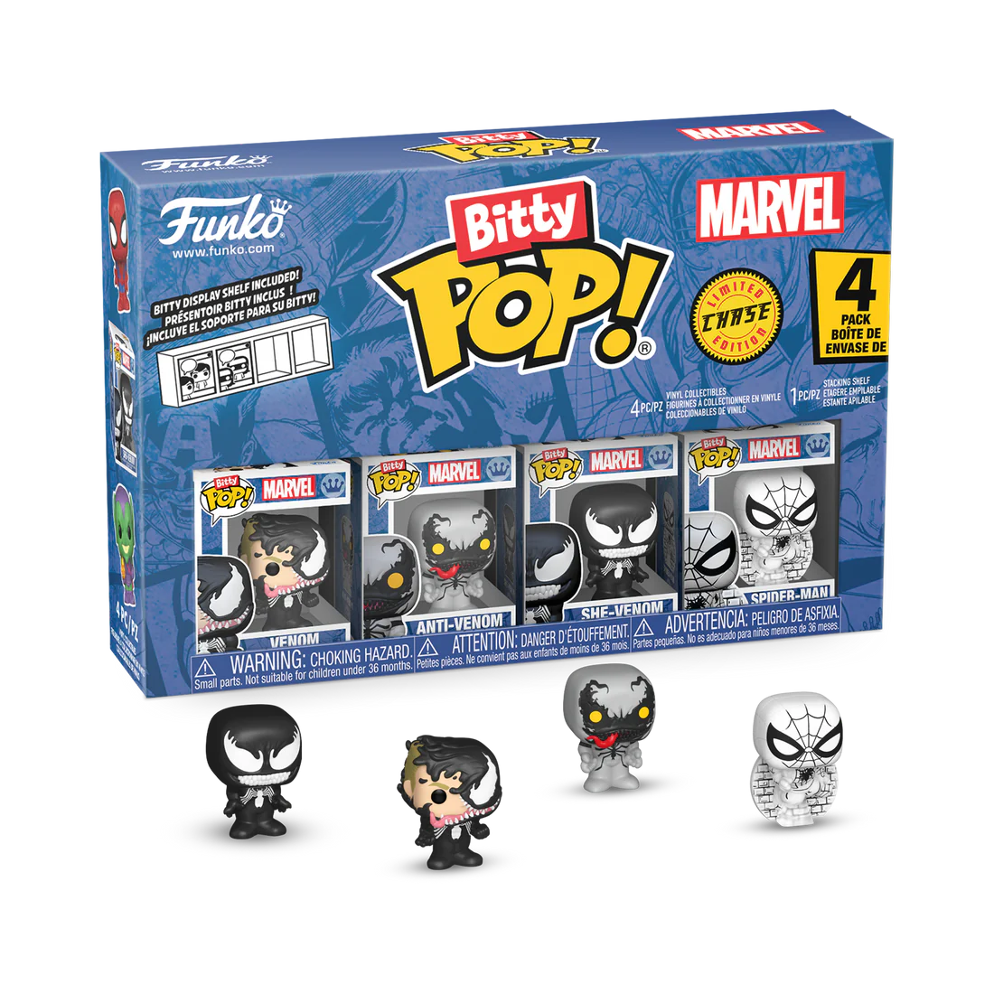 SPIDER-MAN - Bitty Pop 4 Pack 2.5cm - Venom