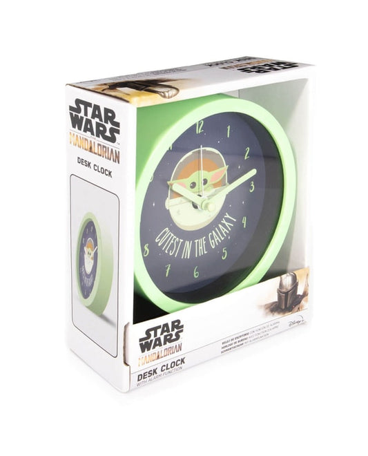 STAR WARS : THE MANDALORIAN - HORLOGE DE BUREAU "CUTEST IN THE GALAXY".