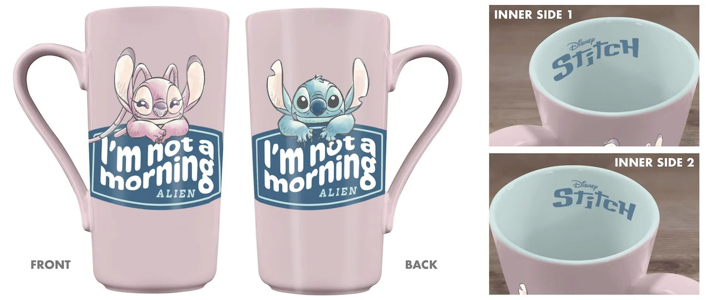 STITCH & ANGEL - I'm not a Morning Alien - Mug Latte 470ml