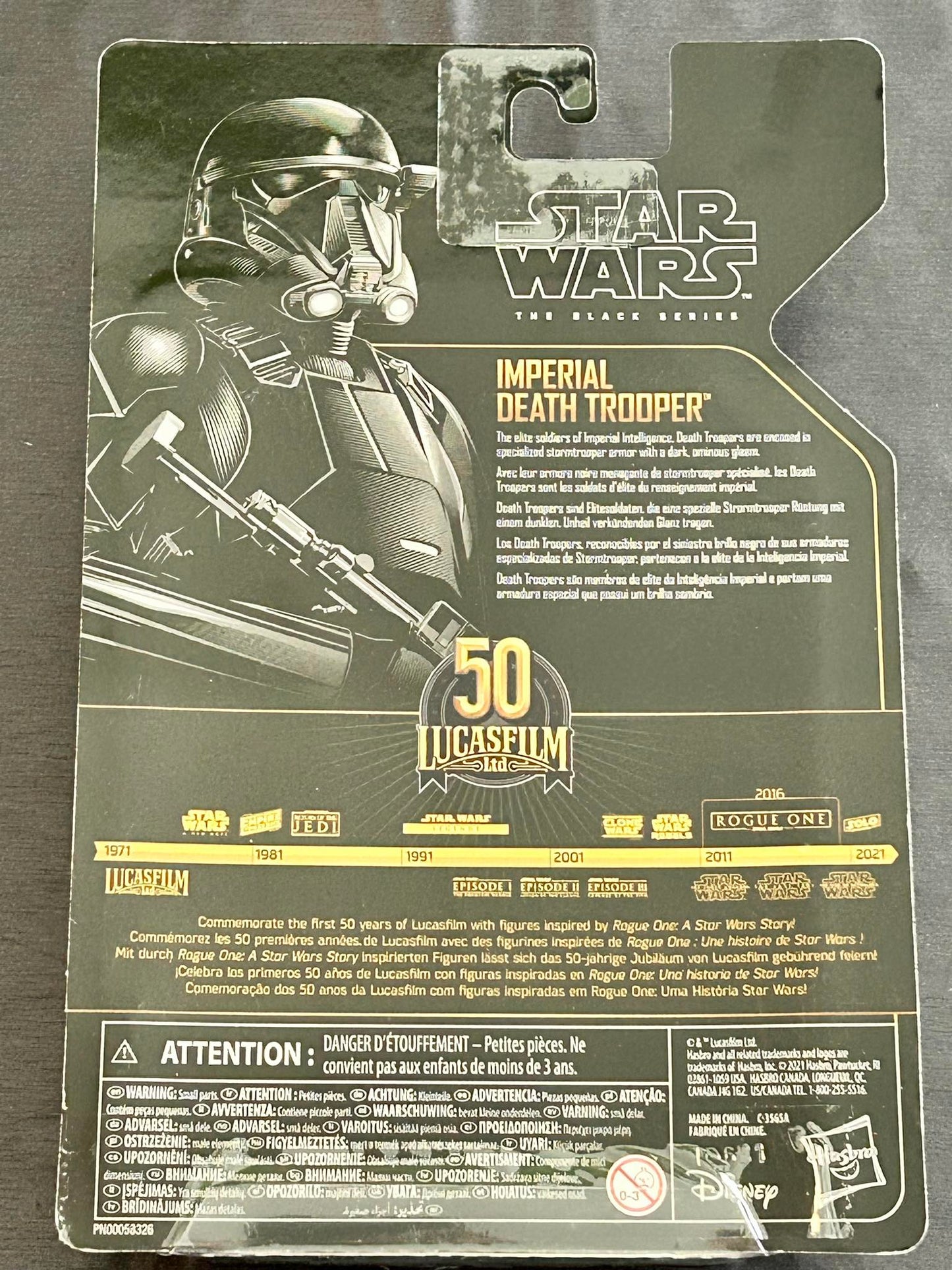 Star Wars The Black Series Archive - Figurine d'action de Death Trooper impérial 15cm