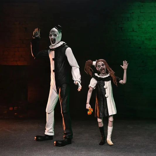 TERRIFIER 2 - Art the Clown & Little Pale Girl -Figurine Ultimate 17cm