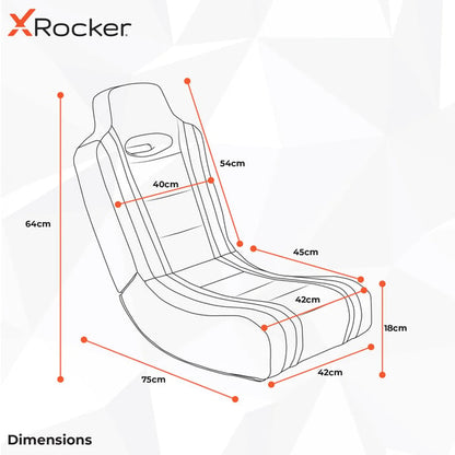 X ROCKER - HYDRA 2.0 FLOOR ROCKER GAMING CHAIR BLUE