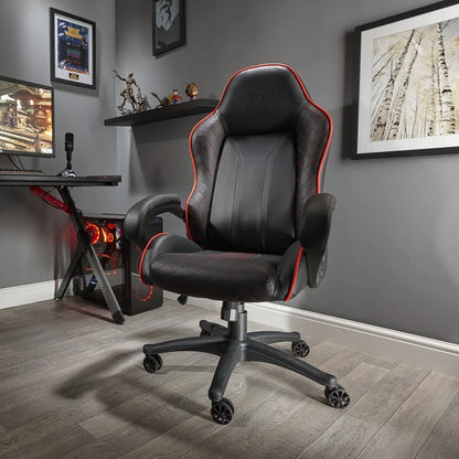 X ROCKER - SIÈGE DE BUREAU MAELSTROM EN SIMILI-CUIR NOIR-ROUGE